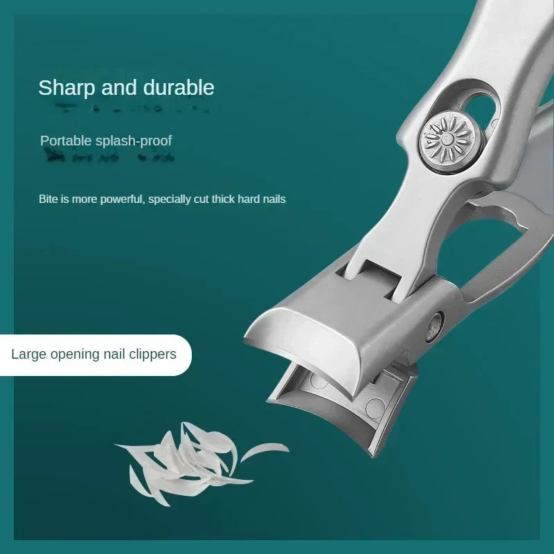 Portable Nail Clippers Ultra Sharp Fingernail Stainless Steel Toenail Qme