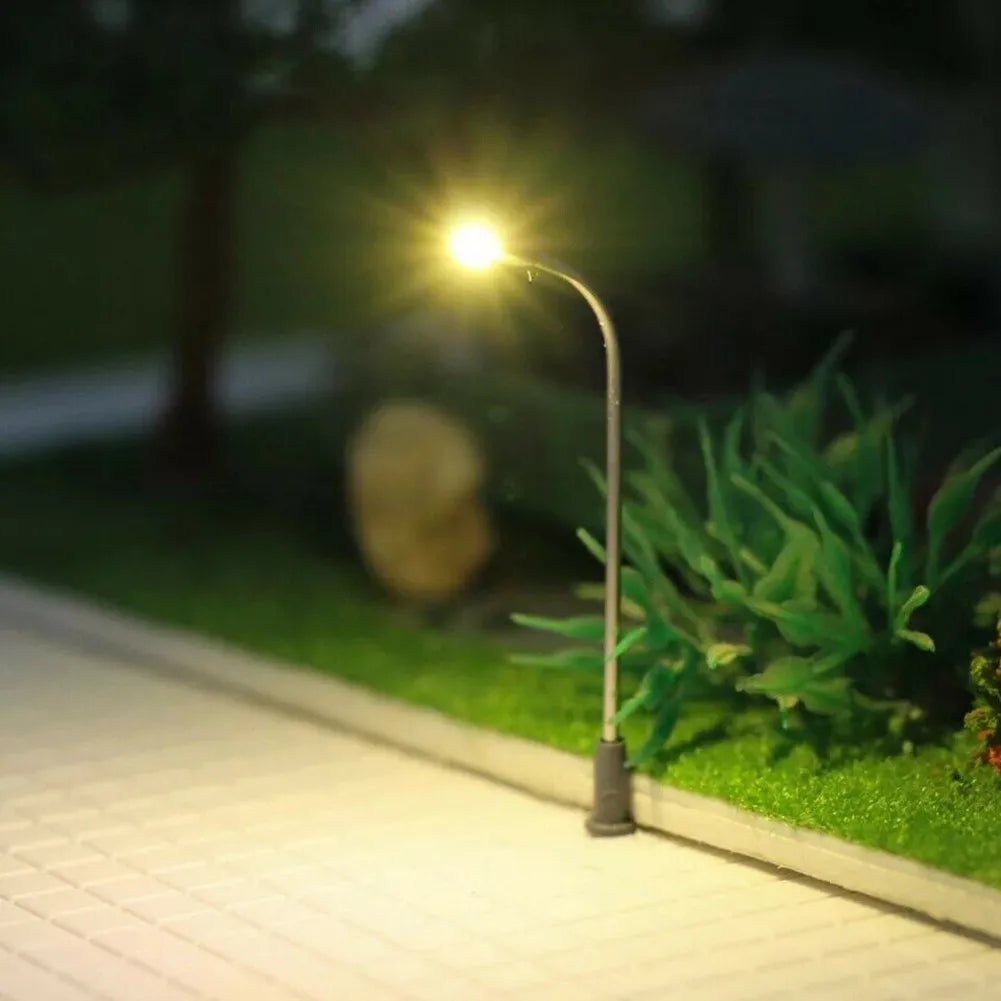 Warm White LED Street Lights Resistors 10pcs/set 42mm For Model Making For Railway & Building Layout Lampposts Qme