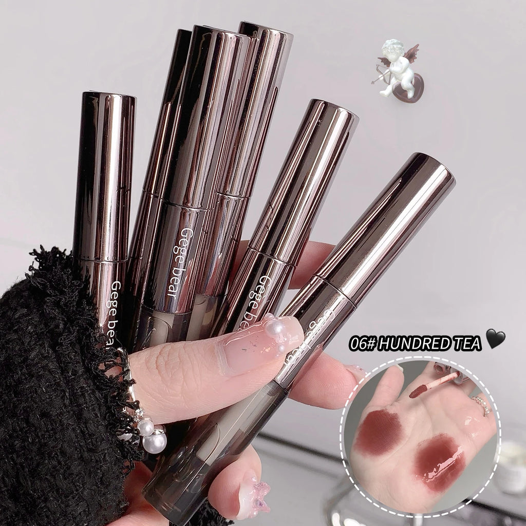 Gegebear Double-ended Lip Glaze Matte Water Mirror Overlay Gloss Qme
