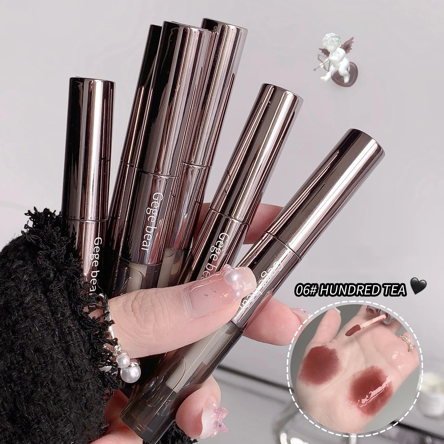 Gegebear Double-ended Lip Glaze Matte Water Mirror Overlay Gloss Qme