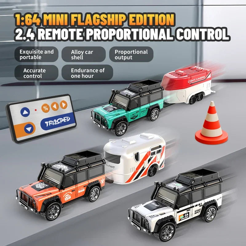 RC Cars 2.4G Alloy Mini Remote Control SUV Drifts Electric Off-road Vehicle Racing Truck Model Toy Boy Child Kids Birthday Gifts Qme
