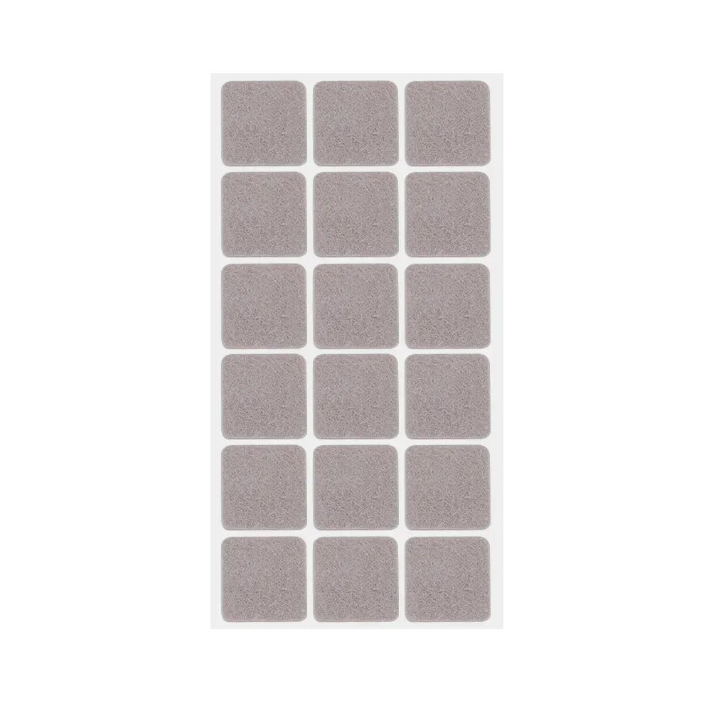 18/180Pcs Felt Chair Leg Pads Round Square Floor Protector Self Adhesive Furniture Table Legs Pad Bumper Anti Slip Furniture Mat Qme Square Grey 28x28mm 18pcs(1 Sheet)