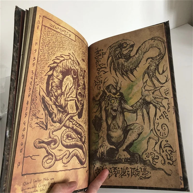 New Necronomicon Dark Magic Book Demon Dead Summon Book Altar Ceremony Prop Book Collection Living Room Desktop Decoration. Qme
