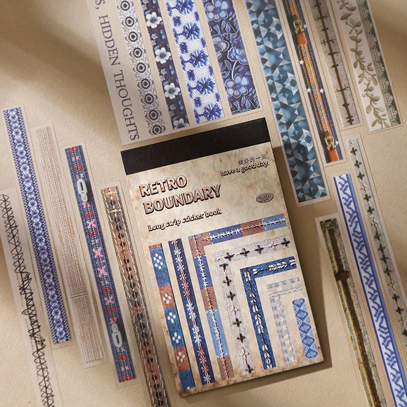 Border Decor Sticker Book, Great for Vintage Scene Collage. Various Elements for Free Creation, Fits Multiple Journal Styles Qme