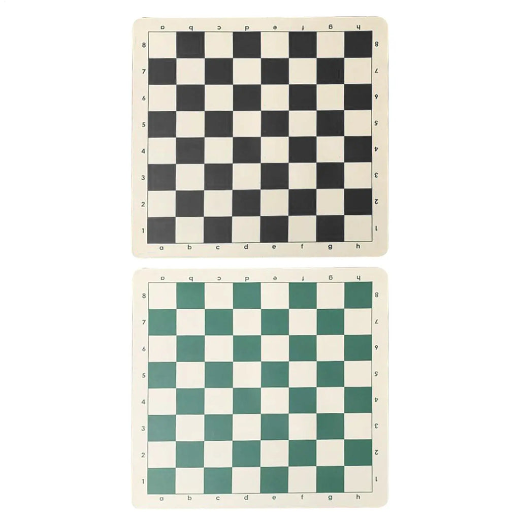 Tournament Chess Board 64 Grids Tournament Chess Mat Roll Up Chess Board Compact PU Leather Chess Board Checkers Folding Board Qme