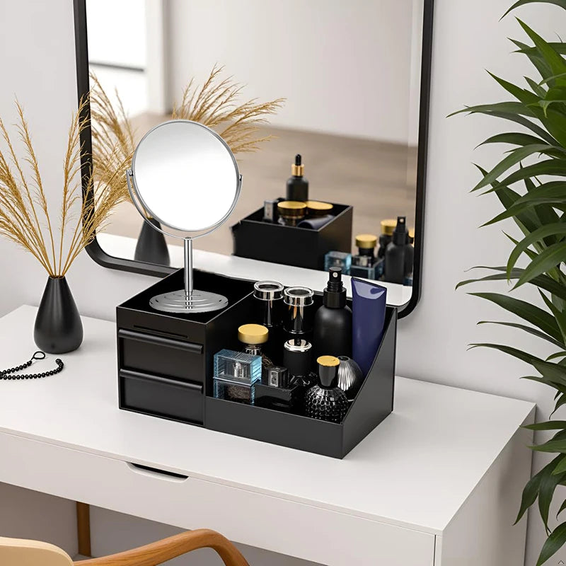 Organizer For Men, Cologne Holder For Dresser, Perfume Stand, Bathroom Countertop Organizer With Drawers Qme
