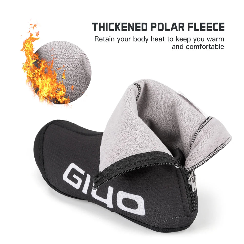 Cycling Shoe Covers Winter Warm Bike Shoes Covers with Windproof Shell & Polar Fleece Lining MTB Road Bicycle Overshoes Qme