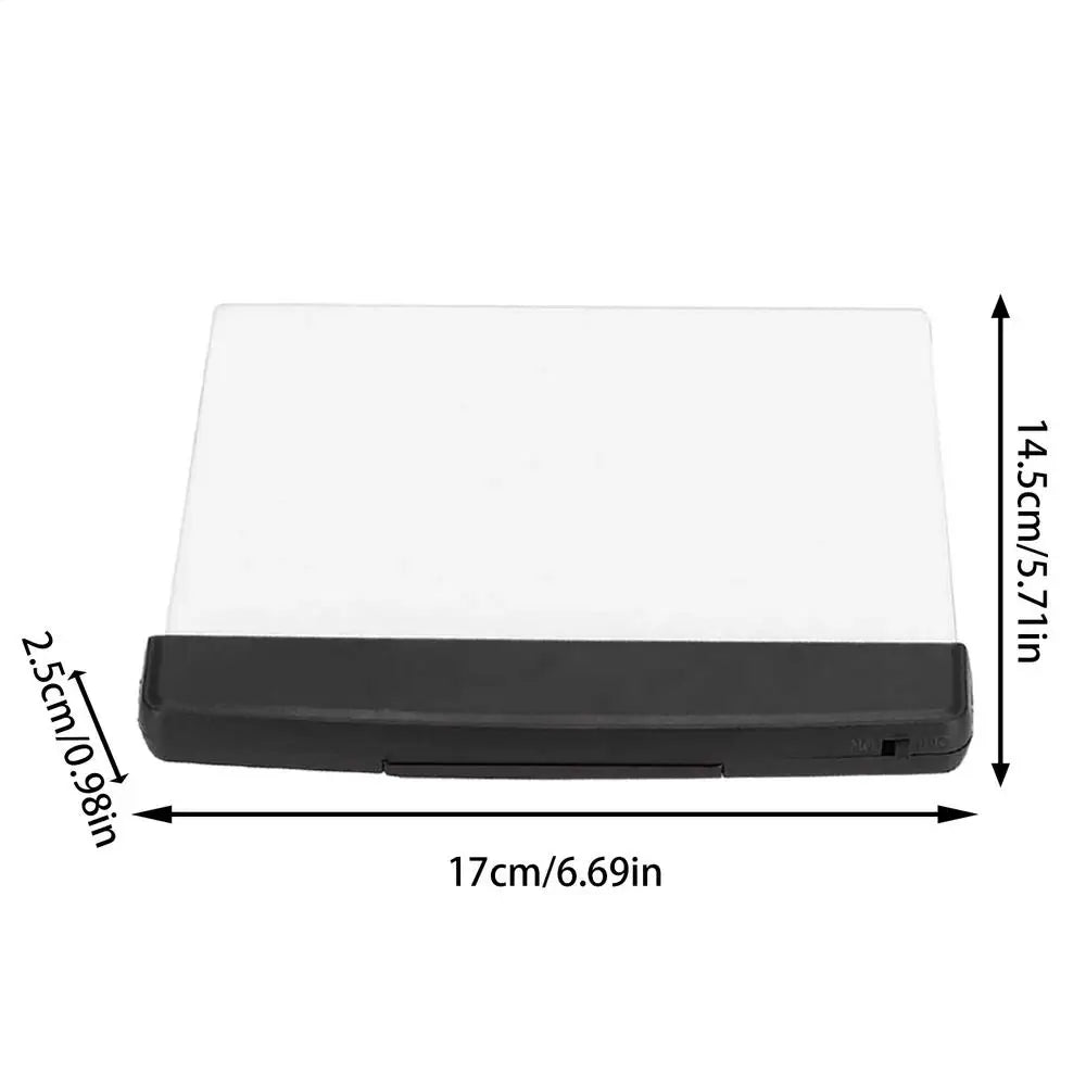 1Pc Creative LED Flat Panel Night Vision Reading Light Eye Protection Reading Light Student Night Light LED Book Eye Care Lights Qme Black