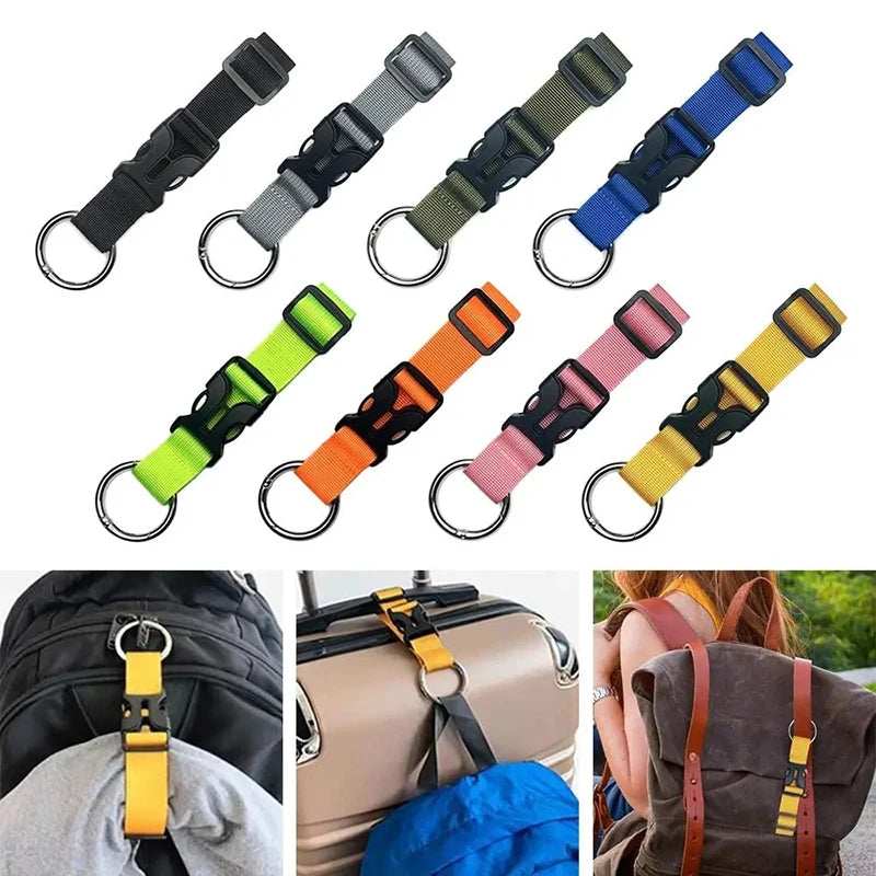 1PCS Backbin Belt Buckle Luggage Band Multifunctional Backpack Nylon Hanging Buckle Portable Suitcase Hook Hanging Buckle Qme