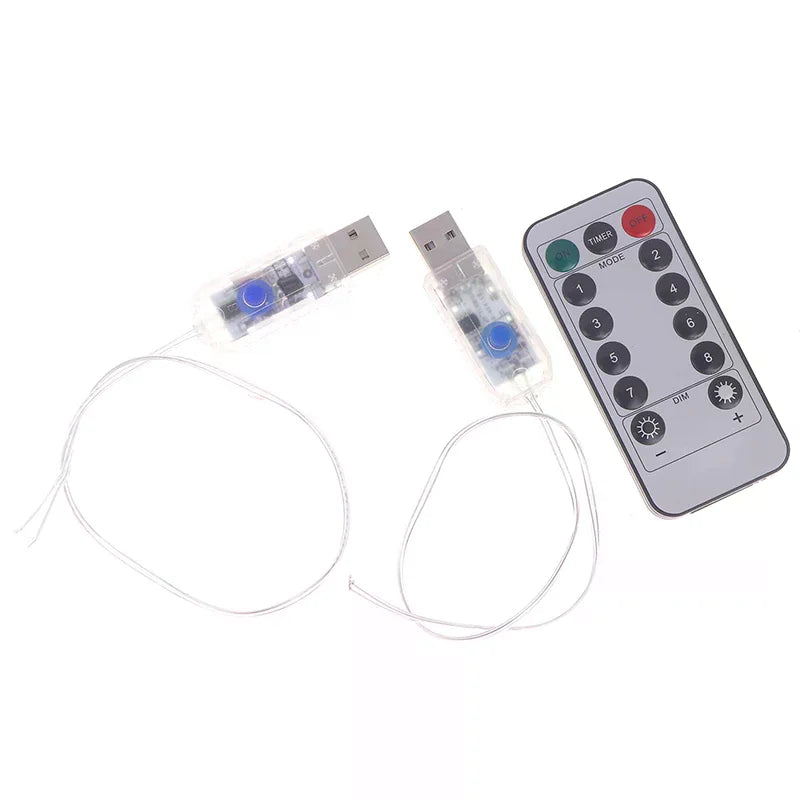 4 5V LED Strips Light Remote Controller USB Circuit Board Christmas Qme