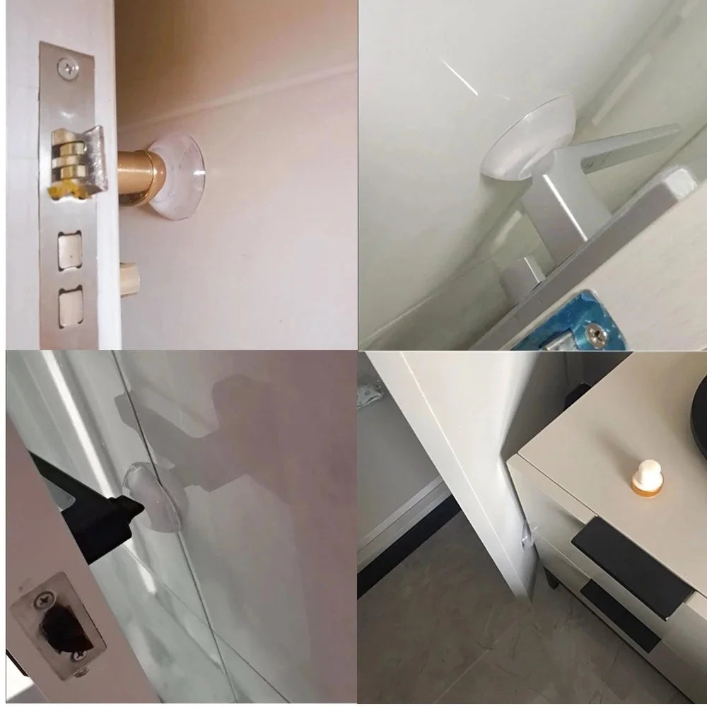 1 Sheet Clear Soft Silicone Door Stopper Bumper Mute Stickers Wall Protection Muffler Pad Door Stopper Furniture Anti-crash Pad Qme