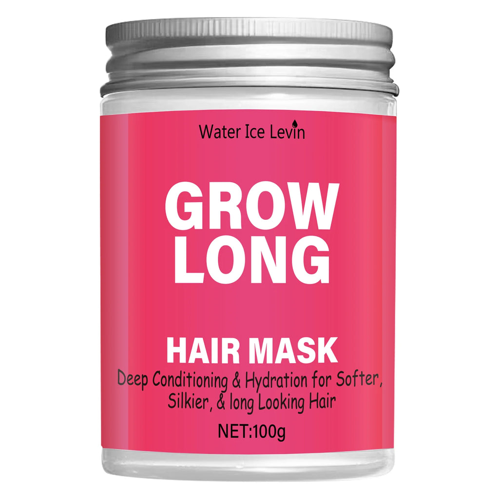 Leave-In Hair Mask and Smoothing Conditioner - Anti-Frizz Deep Conditioner for Split Ends and Breakage - with Vitamin E, Caffeine, and Ginseng, Suitable for Curly, Dry, and Damaged Hair Qme 100g Bottle