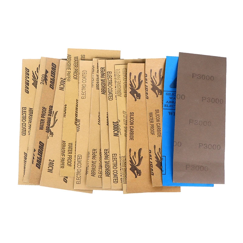 12 24 Wood Sanding Metal Plastic Polishing Sandpaper Wet Dry Paper Qme