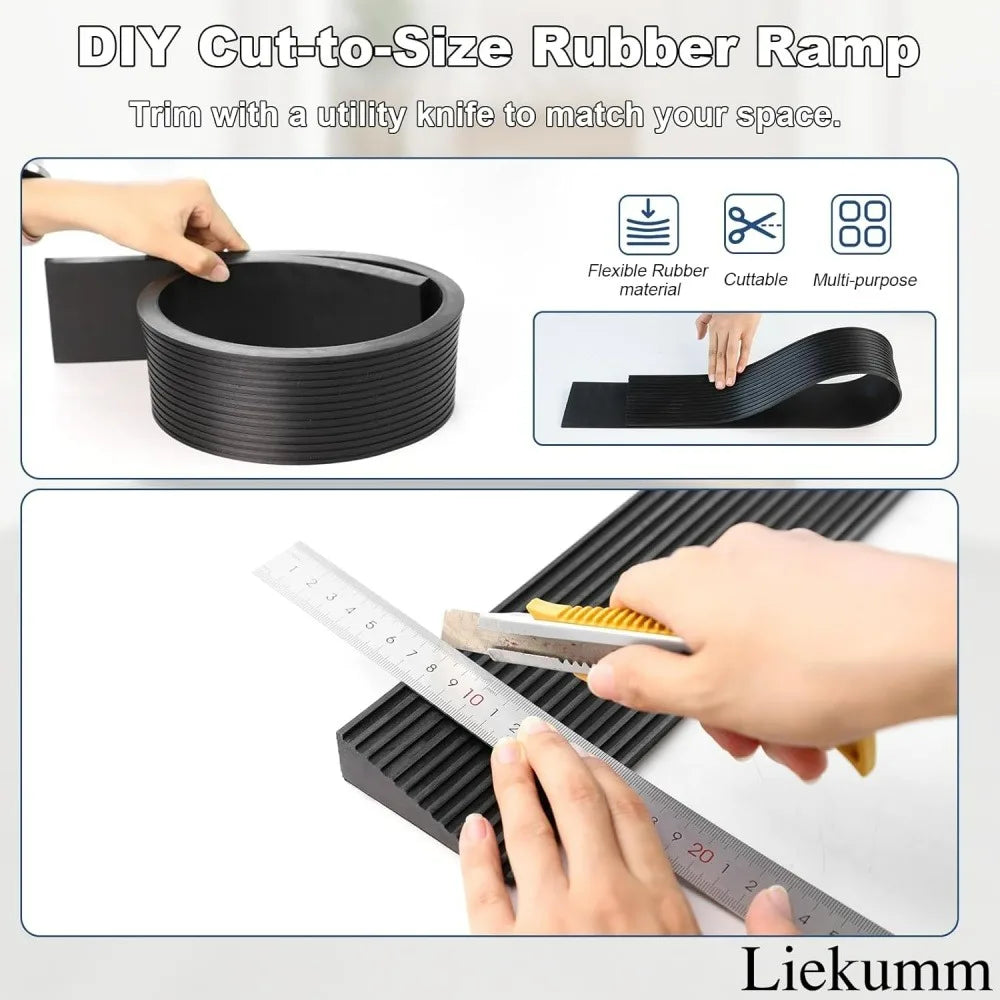 1Mx5cm Sweeping Robot Climbing Pad Self Adhesive Durable Non Slip Multi-Purpose Door Threshold Transition Bar Home Accessories Qme