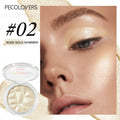 1PC Face Highlight Palette, White Silver and Champagne, Brightening Face Highlight, Waterproof, Facial Cosmetics Qme 02