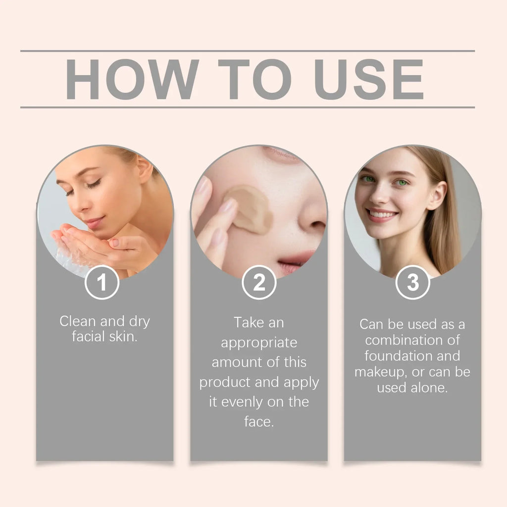 Lightweight Hydrating Tinted BB Cream - Non Greasy Protective Summer Outdoor Facial Defense Daily Face Makeup Base Foundation Qme