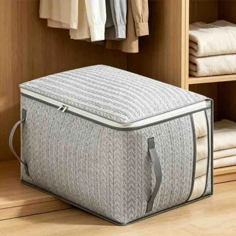 Household Anti-Humidity Cotton Quilt Large Capacity Dustproof Bag Foldable Moving Storage Bag Storage Bag with Visible Window Qme