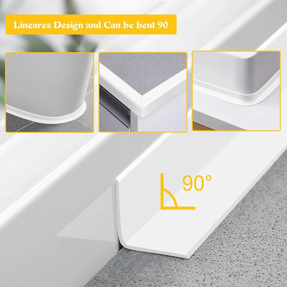 3.2M Bath Caulk Tape Self Adhesive Waterproof Toilet Sealing Strip Tape PVC Oil-Proof Kitchen Sink Edge Corner Wall Sticker Qme