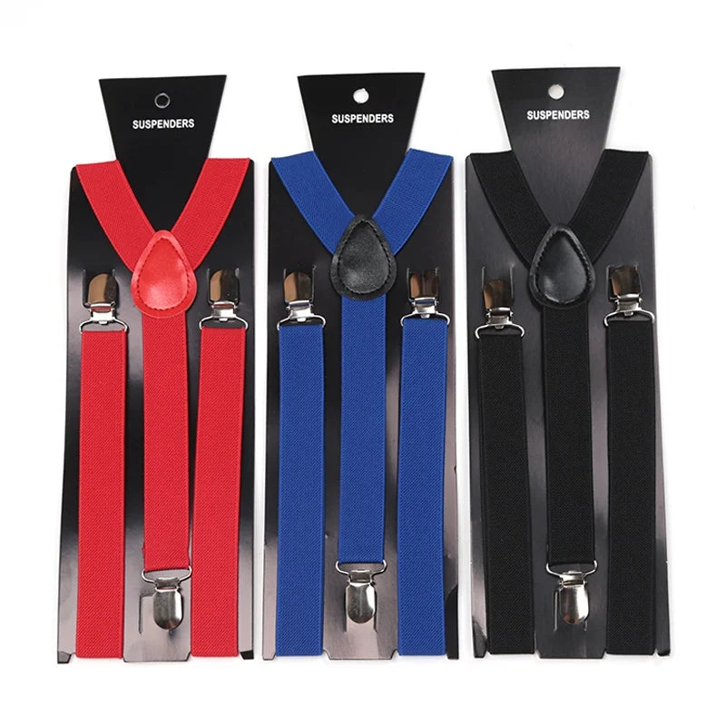 30 Colors Vintage Suspenders Men Women Adult Y Back Adjustable Straps Qme