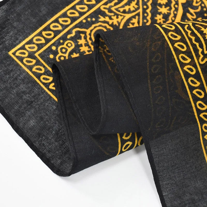 Headbands Cotton Print Bandana Head Scarf Headwraps Women Designer Headwear Double Sided Head Wrap Men Masks Face Hijab Scarves Qme