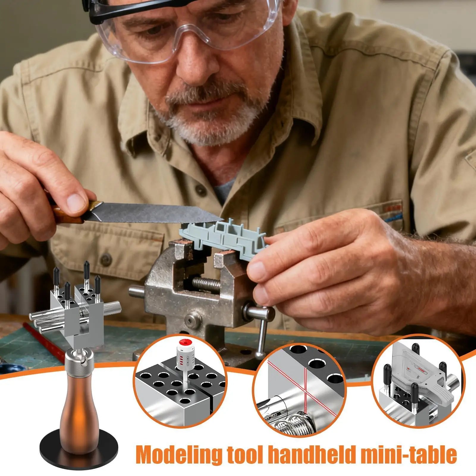 Small Bench Vise Tabletop Workstation Portable Handheld Mini Model Qme