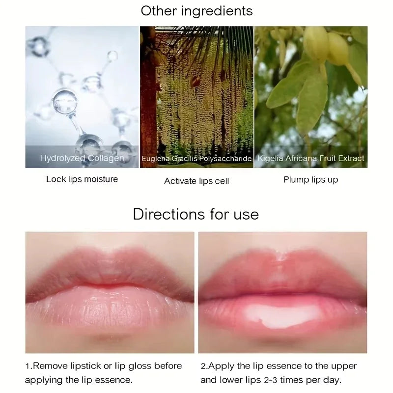 Lip Care Serum Instant Volumising Lip Plumper Moisturizing Repairing Reduce Lip Fine Line Mask Collagen Lip Plump Oil Protection Qme