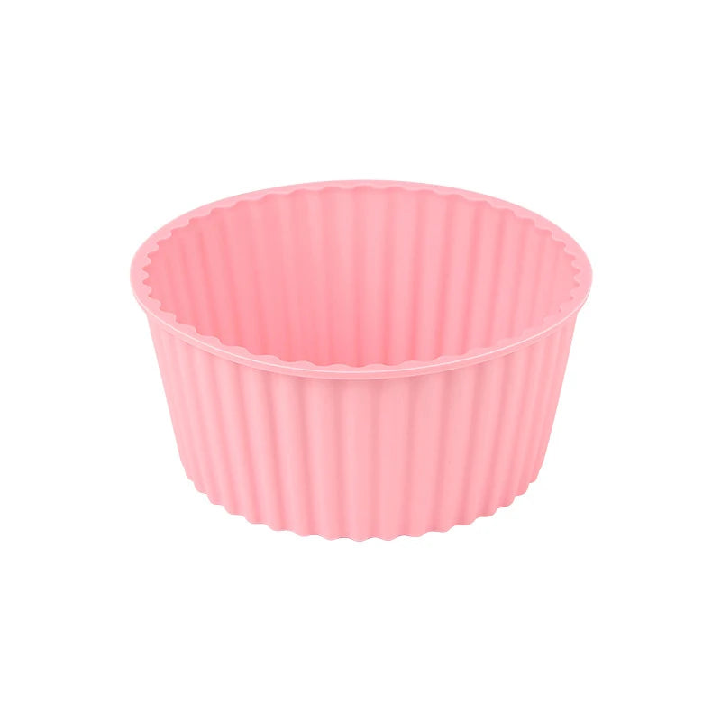 2Pcs Silicone Cake Mold For Muffin Cupcake Baking Food Grade Silicone Bagels Pan For Baking Non Stick Mini Cupcake Mould Qme Pink