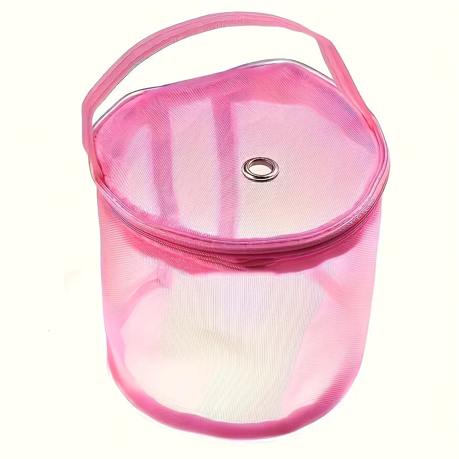 Knitting hook needle storage bag - Handmade craft storage bag, with zipper closure, suitable for yarn and knitting needles Qme