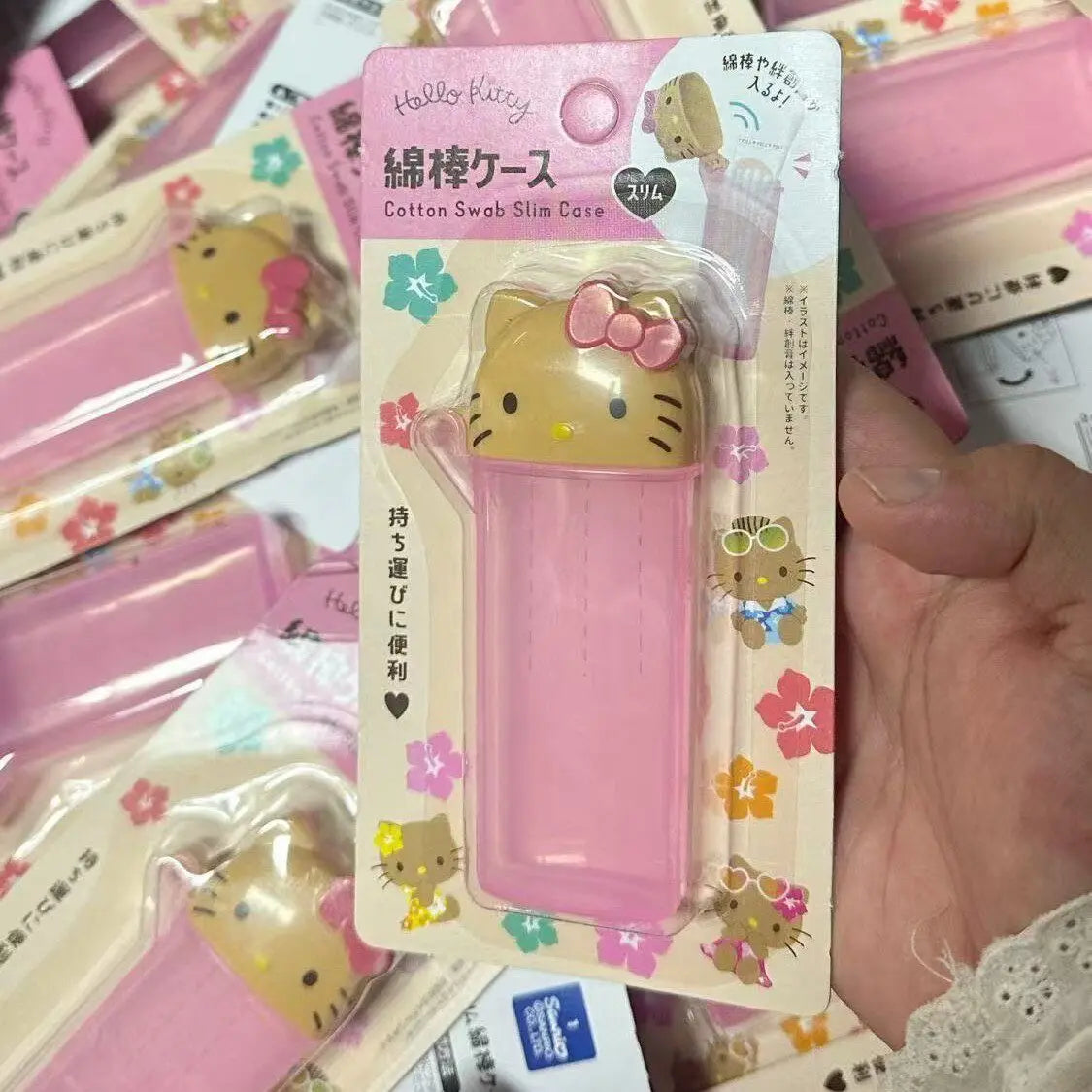 Hello Kitty Cute Cartoon Storage Box Portable Storage for Cotton Swabs, Toothpicks, and Dental Floss Qme 2