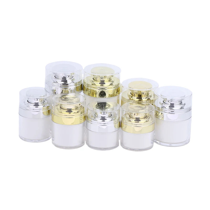 Refillable Vacuum Bottle Travel Cream Lotion Cosmetic Container Pump Qme