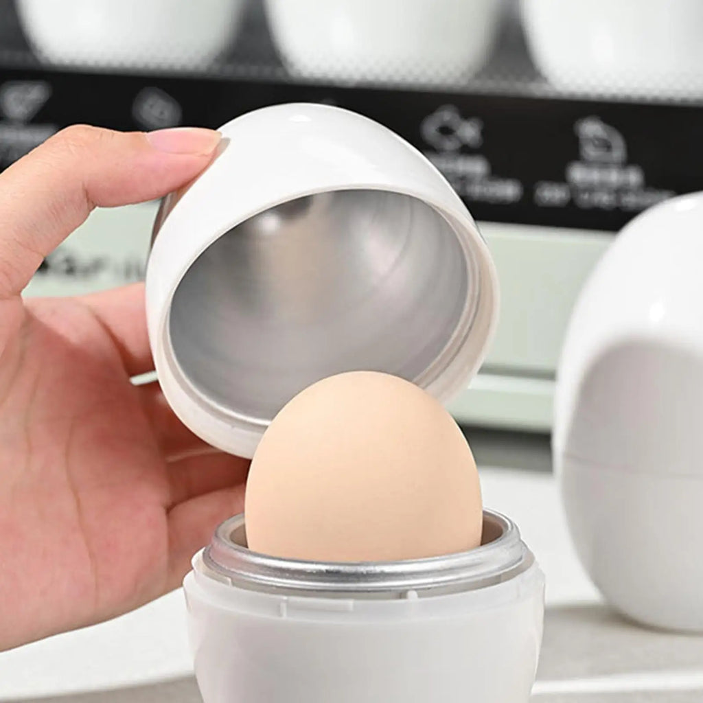 Microwave Egg Cooker Boiled Egg Poachers with Lid Egg Steamer for Hard Soft Boiled Eggs Kitchen Gadgets for Quick Egg Boiling Qme