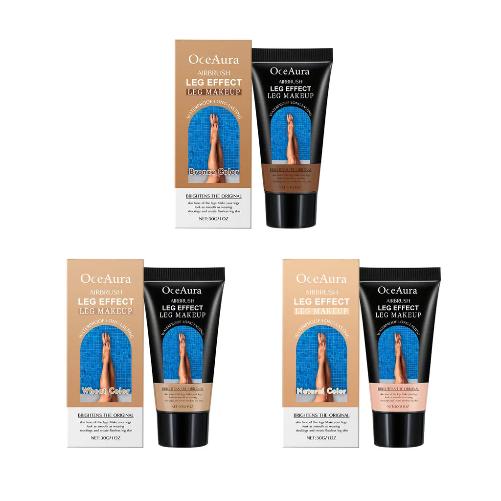 Waterproof Leg Makeup Concealer Cover Varicose Veins Growth Mark Scar Deepen Skin Color Natural Fake Tan Liquid Foundation Cream Qme