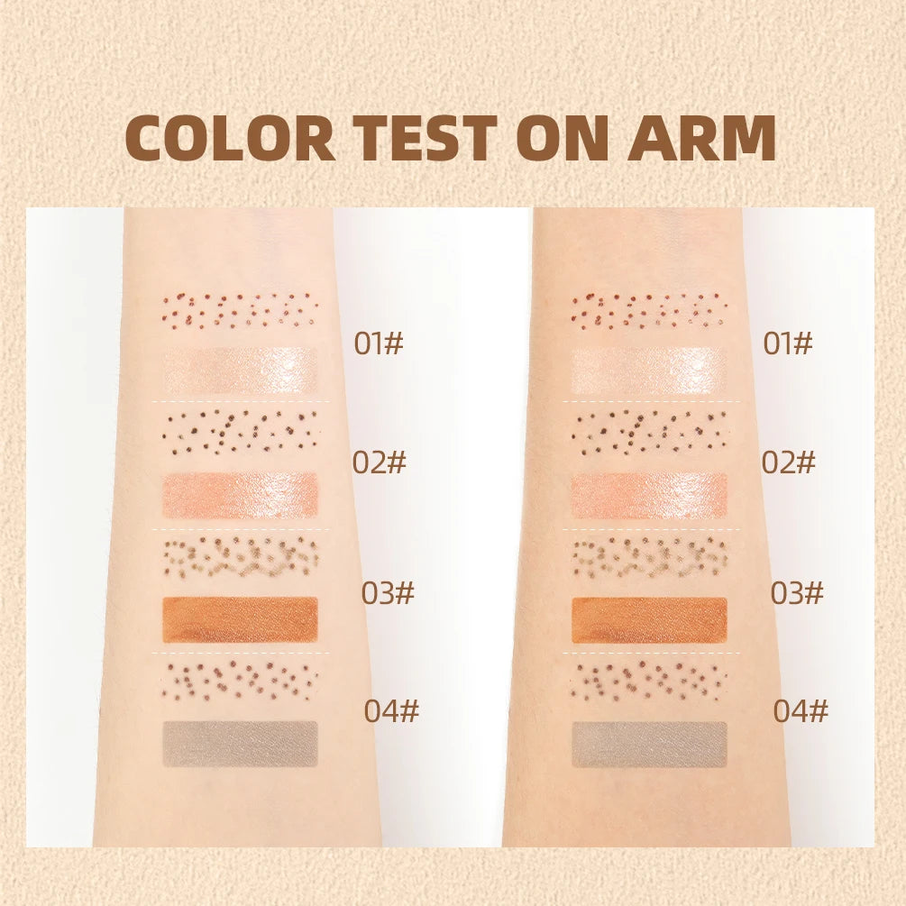 QIBEST Double Ended Freckles Pen Fine Flash Highlight Lasting Matte Concealer Natural 2 In 1 Freckles Contour Stick Cosmetics Qme
