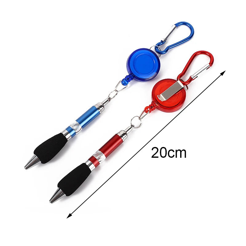 Buckle Ring Lanyard Stationery Retractable Key Chain Ballpoint Pen Qme