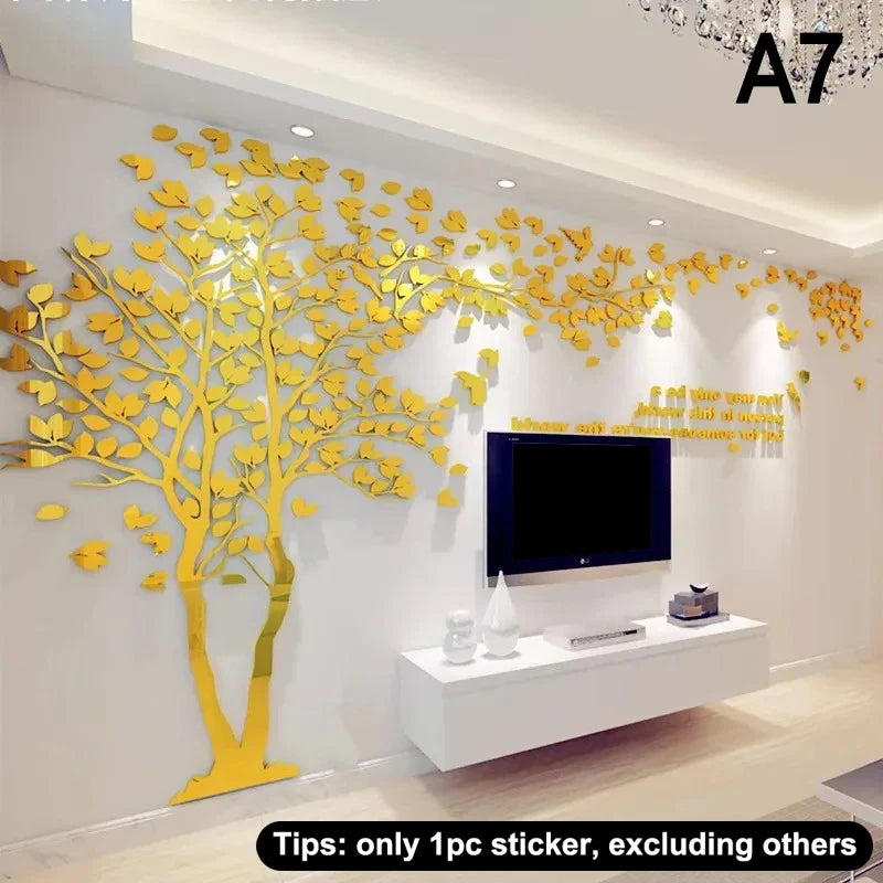 Self-adhesive Home Background Wall Decal Stickers Decoration Bedroom Qme A7