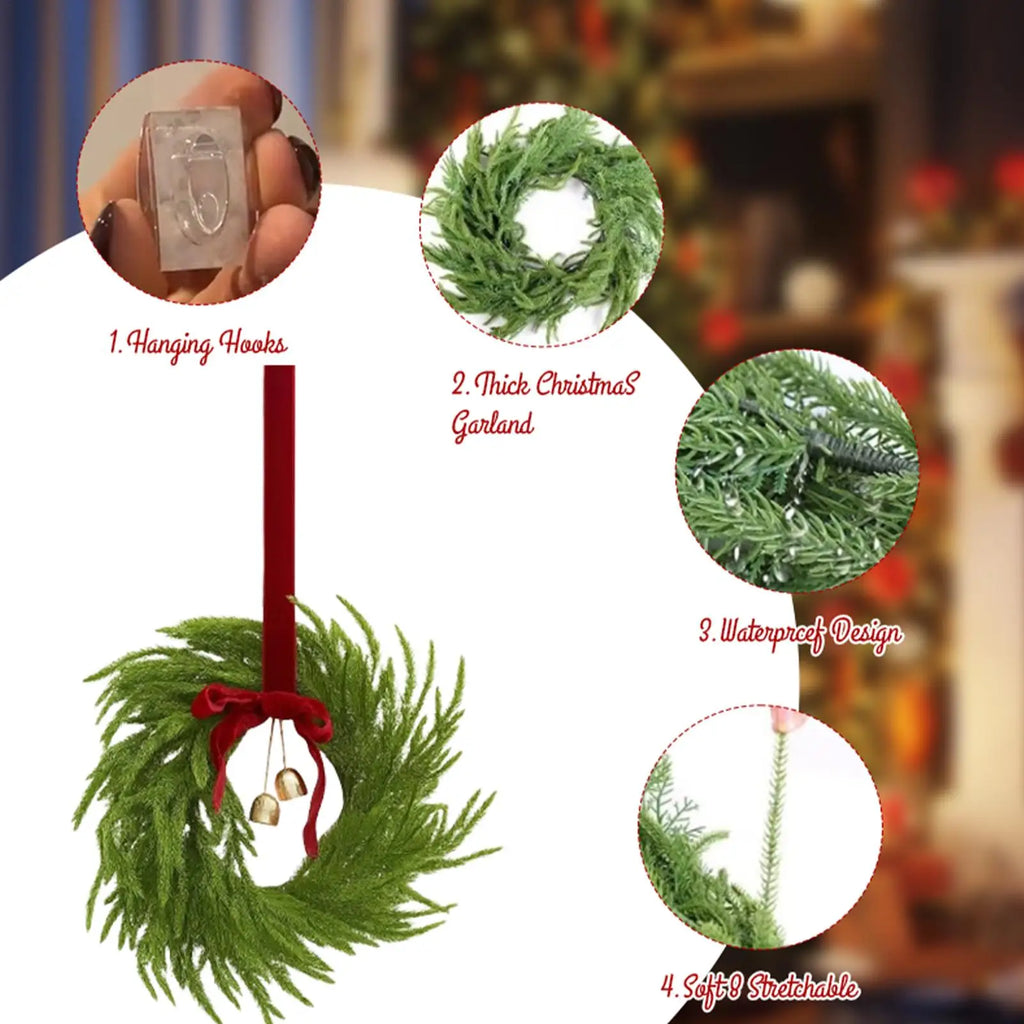 Christmas Wreath 4 Rustic Farmhouse Festive Decorations Wreaths Qme