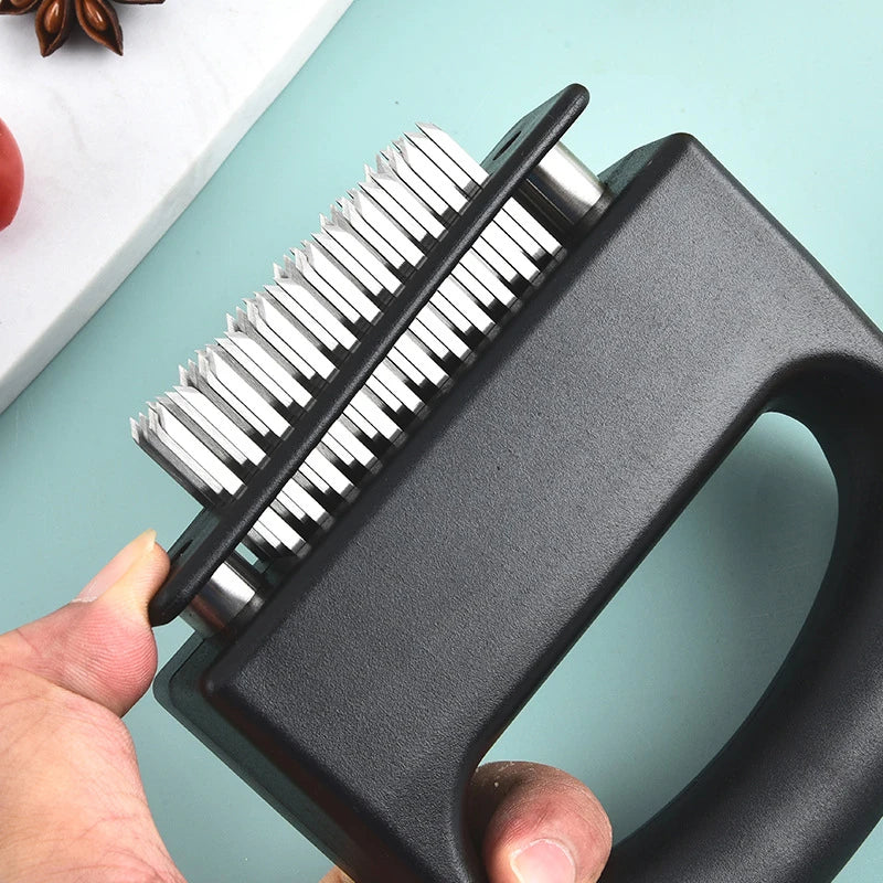 1PCS 48-pin Meat Tenderizer Stainless Steel Steak Tenderizer Kitchen Tools BBQ Beef Floss Needles Meat Stick Meat Patty Maker Qme