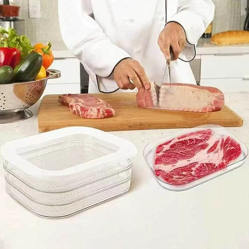 Deli Meat Bacon Cheese Meal Prep Container Fridge Stackable Cold Cuts Qme