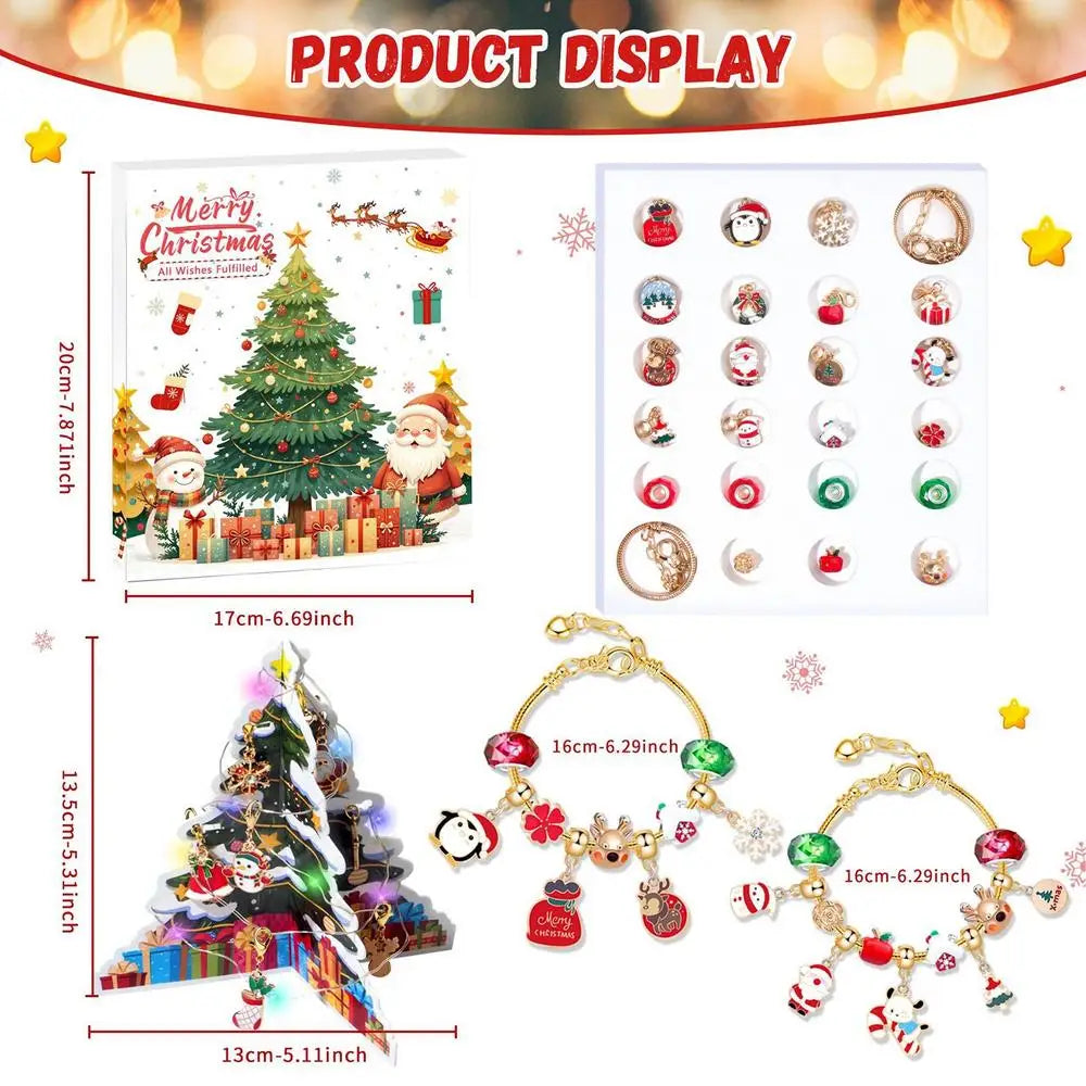 Charm Bracelet Calendar Advent Christmas Bracelets 2025 Girls 24-Days Qme A China Mainland 20x17x1.3cm