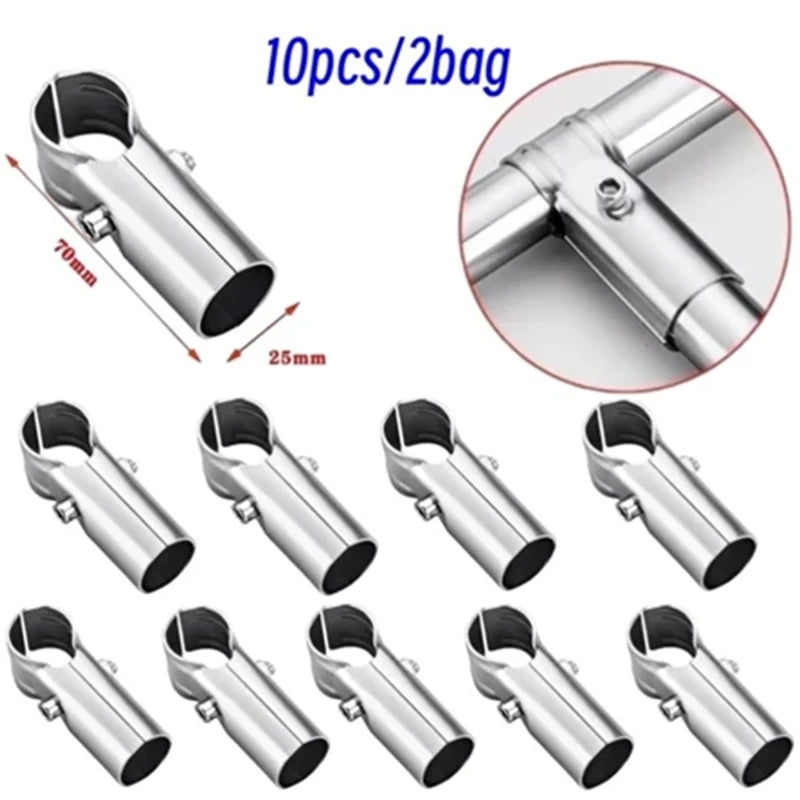 Structural Pipe Connectors Metal Tube Connector Rod Support Fixed Qme Two Way 10pcs