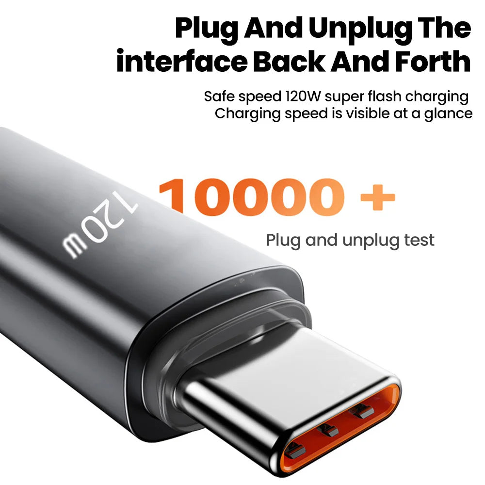 120W Spring Pull Telescopic USB C Data Cable USB To Type-C/Dual Type-C Car Fast Charging Cable 1m 2m For Xiaomi iphone 17 Huawei Qme