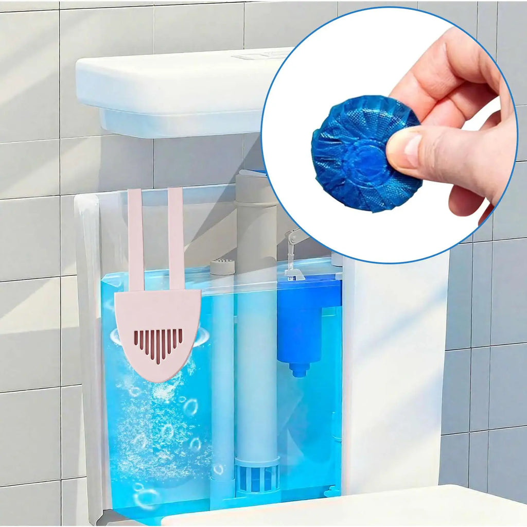 Toilet Tank Cleaner Tablet Holder Anti-Slip Stable Suspending Toilet Cleaning Tablet Holder for Bathroom Dorm Apartment Home RV Qme