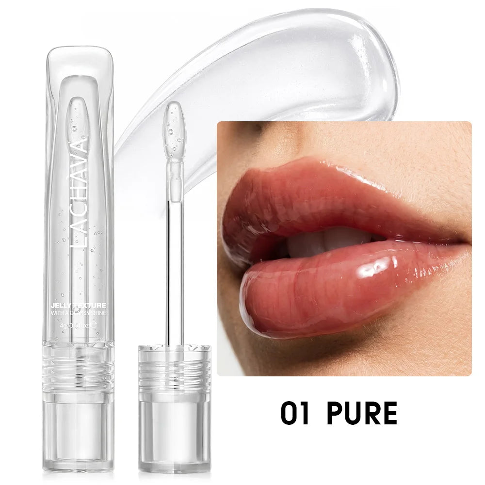 Jelly Lip Oil Gloss Glassy Shine Moisturizing Long Lasting Non-sticky Qme 01