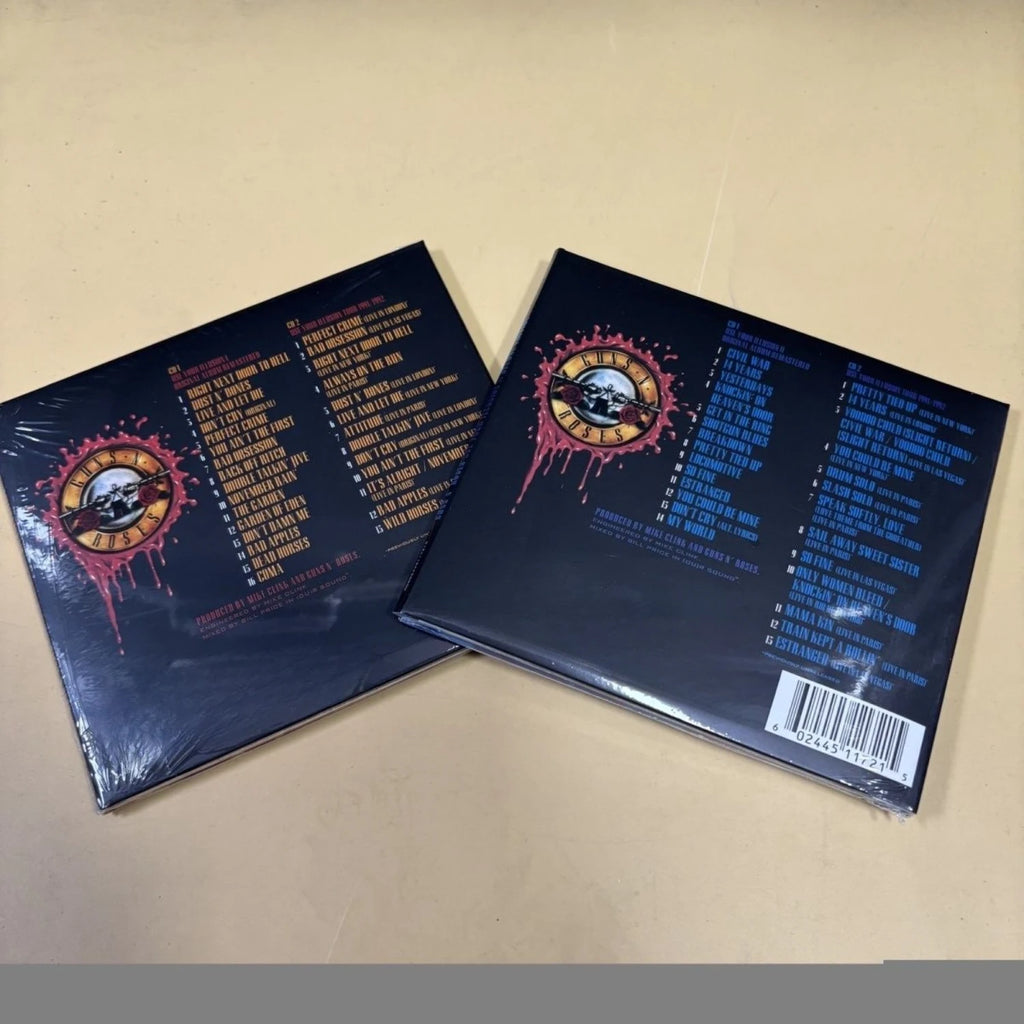 Rock Double CD Set with Iconic Red & Blue Art Covers, Bold Aesthetic + Timeless Hard Rock Tracks for Display & Daily Listening Qme