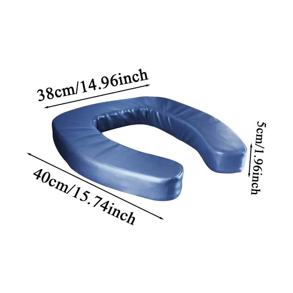 Toilet Seat Riser Ergonomic Portable Assistance Non-slip Padded Lift Qme Blue