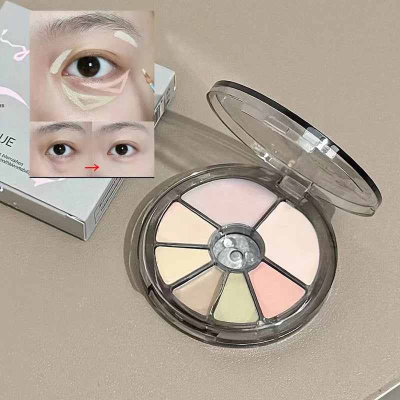 7-color Concealer Cream Long-lasting Moisturizing Water& Sweatproof Qme