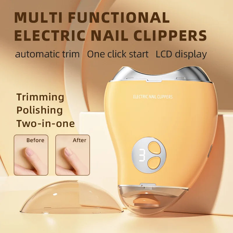 Automatic Electric Nail Grinder & Clipper – Portable Manicure Tool with Polishing Function for Adults Qme