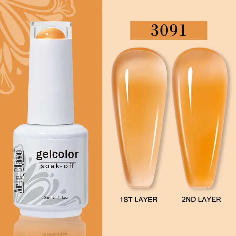 Arte Clavo Jelly Gel Polish Translucent Manicuring UV Nail Semi