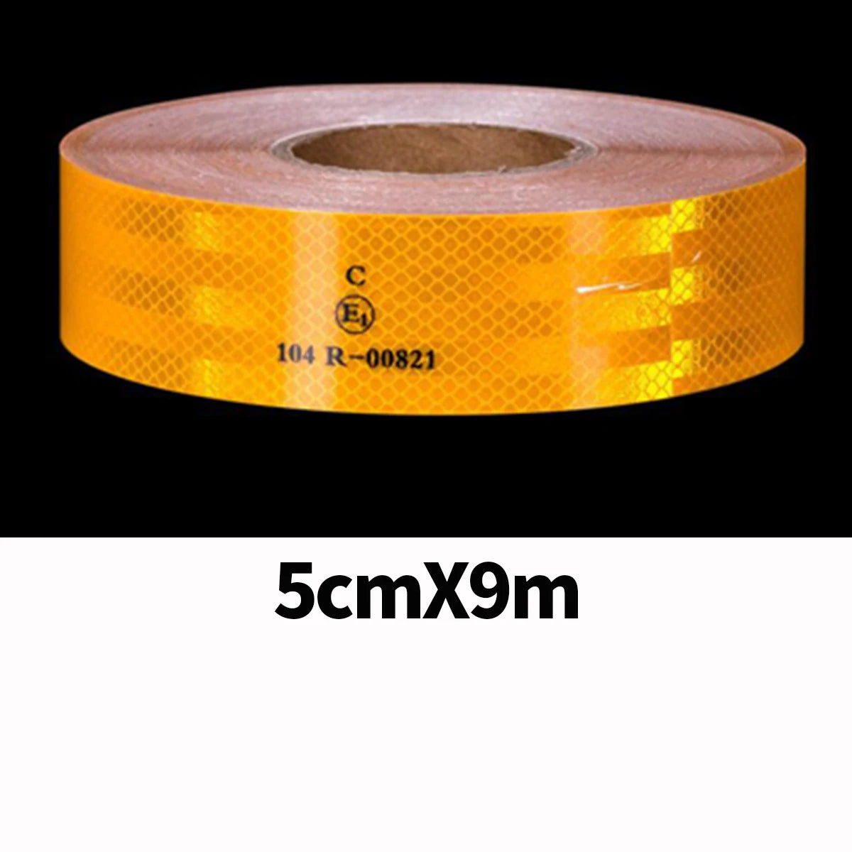 High Intensity Reflective Adhesive Tape Conspicuity Warning Car Stickers Reflectors Strip For Truck Trailer Safety Acce Qme Yellow-5cmX9m