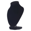 Necklace Mannequin Bust Elegant Fashionable Portable Wooden Black Lint Necklace Display Holder for Jeweler for Home Qme black